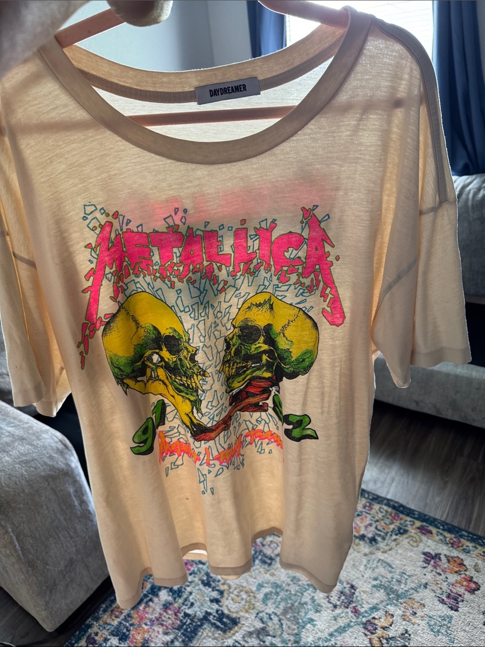 Free People Graphic Metallica 91 92 Skull Tee